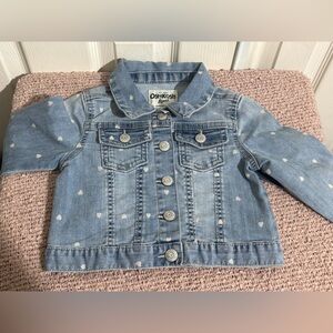 OshKosh B'gosh Blue Denim Jacket with White Hearts